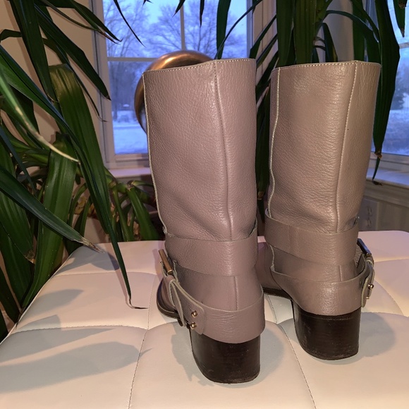 Chloe Erin Prince Buckled Mid Calf  Riding Boots - Picture 8 of 15